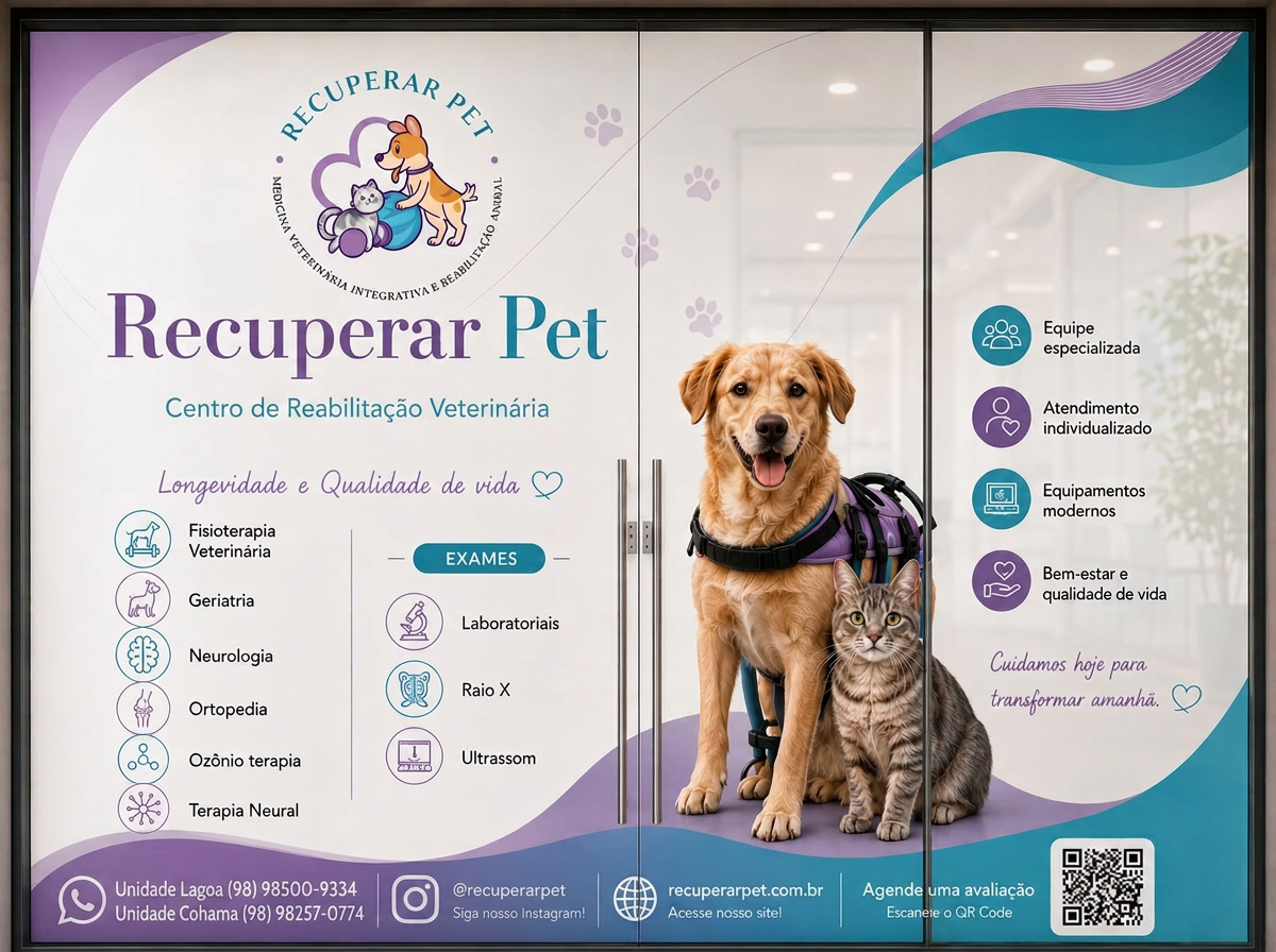 Fachada da clínica Recuperar Pet